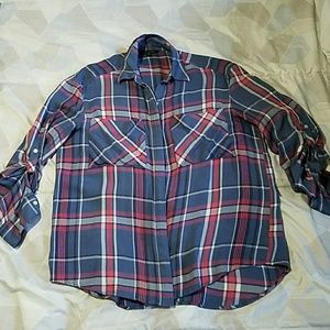 EXPRESS Striped Boyfriend Shirt